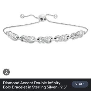 Zales Double Infinity bolo bracelet NWOT